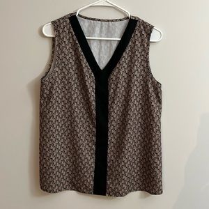 Patterned tank top blouse